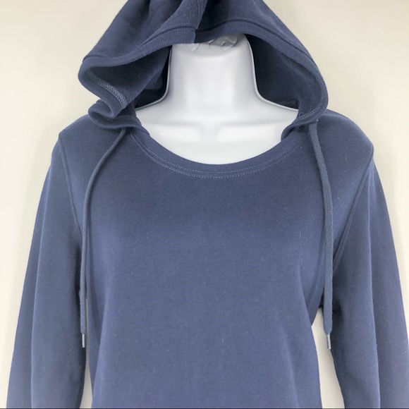 Tek Gear Medium Navy Thumb Hole Pullover Hoodie - Picture 3 of 6